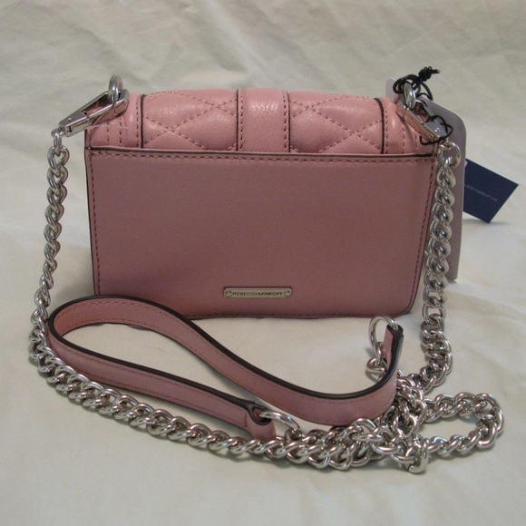 Rebecca Minkoff 'Mini Love' Bag - Primrose Pink w/ Silver Crossbody Clutch NWT - Picture 2 of 8